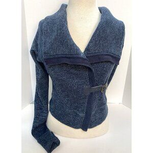 Margaret O'Leary Blue Ribbed Cardigan
